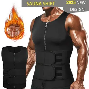 Men Waist Trainer Vest  Sauna Sweat Vest Compression Undershirt Shapewear Workout Tank Tops Corset Sports Breathable Outfits Exercise Activewear