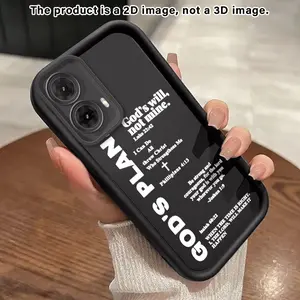 God’s Plan2D Pattern Phone Case suitable for Motorola Moto G54 G86 G85 G84 Edge70 60 Fusion Stylus Moto Series(G04-G75 E13-E32 Edge40Neo Pro-50 Fusion)4G 5G Full Camera Protection Slim Cover Smartphone Casing