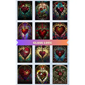 "Glass Love" Decorative Diamond Painting Release Paper