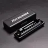 10-Hole Diatonic Harmonica, 1 Count Alloy C-Key Harmonica, Wind Instrument for Beginners & Students, Musical Instrument for Home & School