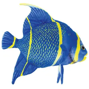 Real Planet™ Blue Angel Fish Realistic Plush Stuffed Animal