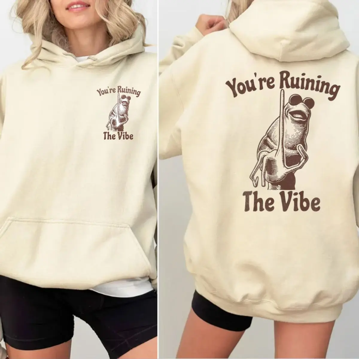 Unisex 2 Sides Hoodie, You're Ruining The Vibe, Funny Meme Marcus Worm Tee, Brain Rot Marcus Worm Shirt, Unisex Sweater Pullover
