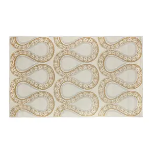 My Magic Carpet Serpentine Stone Machine Washable Area Rug, 3x5 Stain Resistant, Non-Slip, Waterproof