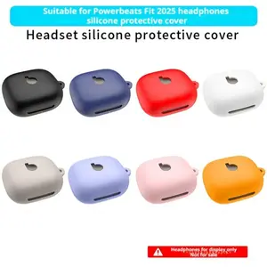 New Silicone Case For Powerbeats Fit 2025 Shockproof Anti scratch Full Protective Cover Earphone Charging Box Sleeve