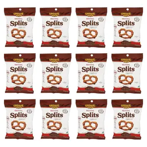 Unique Snacks Original Splits Pretzels, Delicious Homestyle-Baked Snack Bag, OU Kosher, and Non-GMO Food, No Artificial Flavor, 2.12 Oz. Bag, Pack of 12
