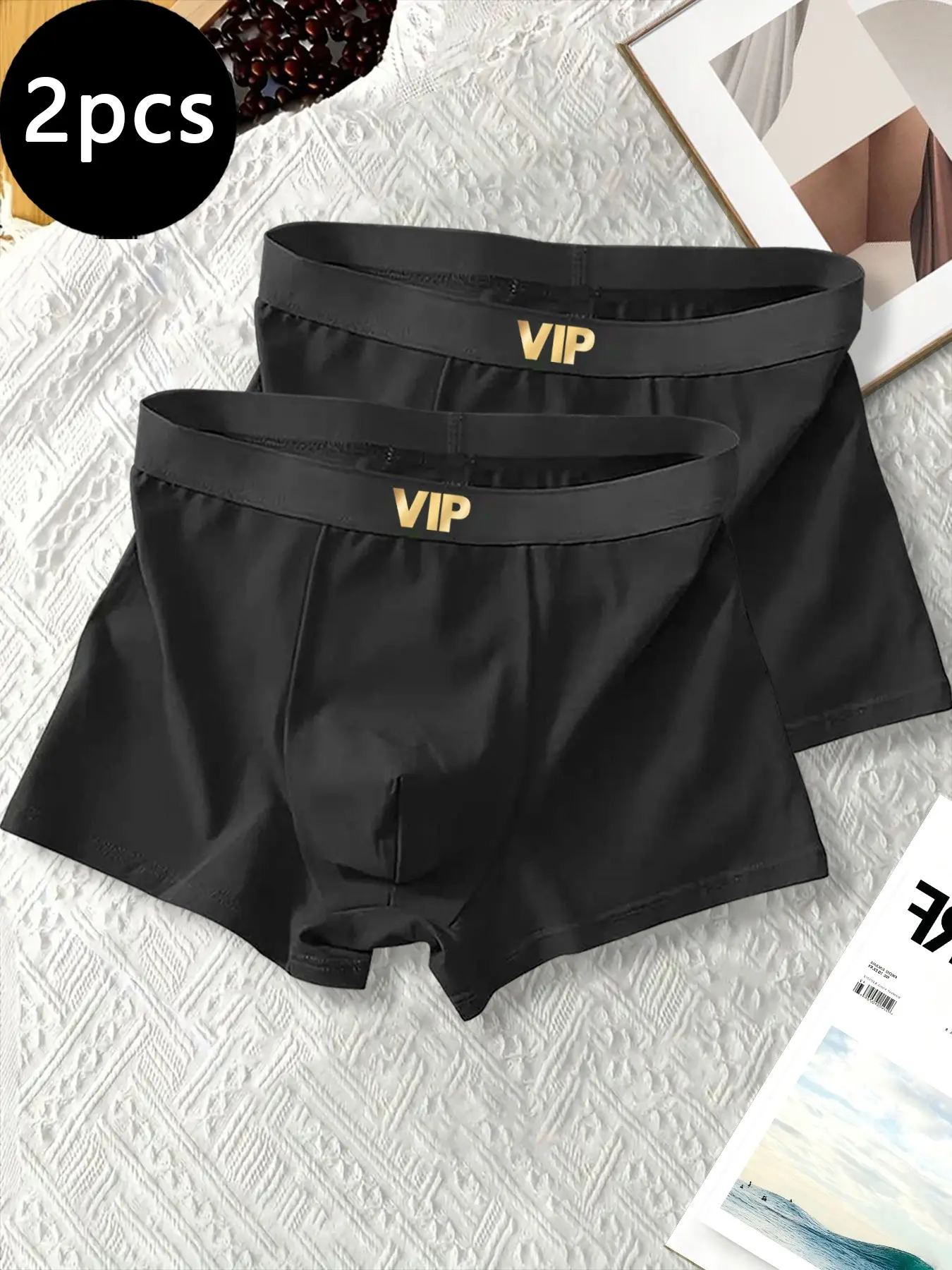Multi-pack VIP premium men's underwear, men's boxer briefs with exquisite waistband, VIP boxer shorts. No rolling edges, no slipping up. High elasticity, breathable, moisture-wicking, quick-drying, seamless and anti-chafing. Suitable for daily wear, sport