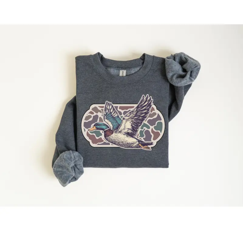 Retro Mallard Ducks Fall Sweatshirt, 90s Waterfowl Duck Outfit, Duck Shirt, Animal Lover Shirt, Fall Sweatshirt, Cute Fall Shirt