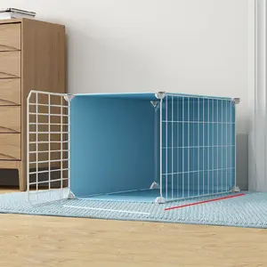 Cat Cage with Toilet Integrated Free Space Home Indoor Three-Tier Cat Villa Kitten Cage, Spacious Pet Housing Solution