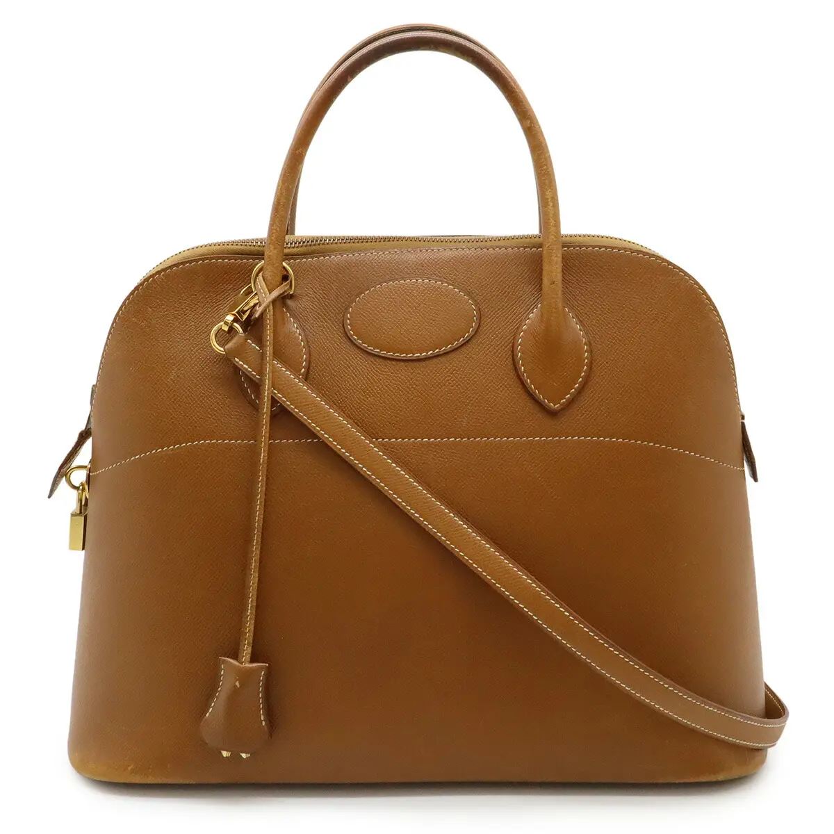 Pre-owned HERMÈS Calfskin Shoulder Bags Bolide37 Courchevel 2way bag