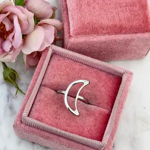 Half Moon Adjustable Ring Marquise Wedding Bands