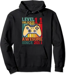 Level 11 Unlocked Awesome 2011 Video Game 11th Birthday Boy Pullover Hoodie - Dirkschm Shop 58B0B9L9YM3K
