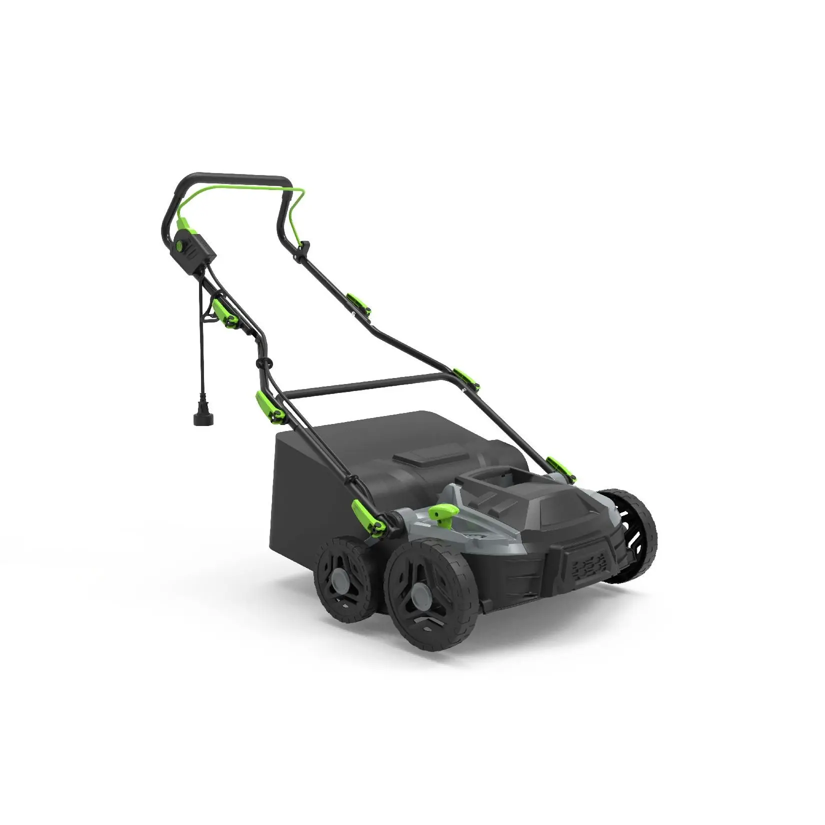 2 in 1 Electric Dethatcher and Scarifier, 16 Inch Corded Lawn Dethatcher with 14.5 Gallon Collection Bag, 5 Position Depth Adjustment for Lawn Care