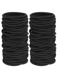 Solid Color Hair Tie (100pcs), High Stretch Durable Hair Tie, Durable Accessories for Women & Girls, Minimalist Headwear Suitable for Thick Hair, Elastic Hair Accessory, Hair Rubber Bands