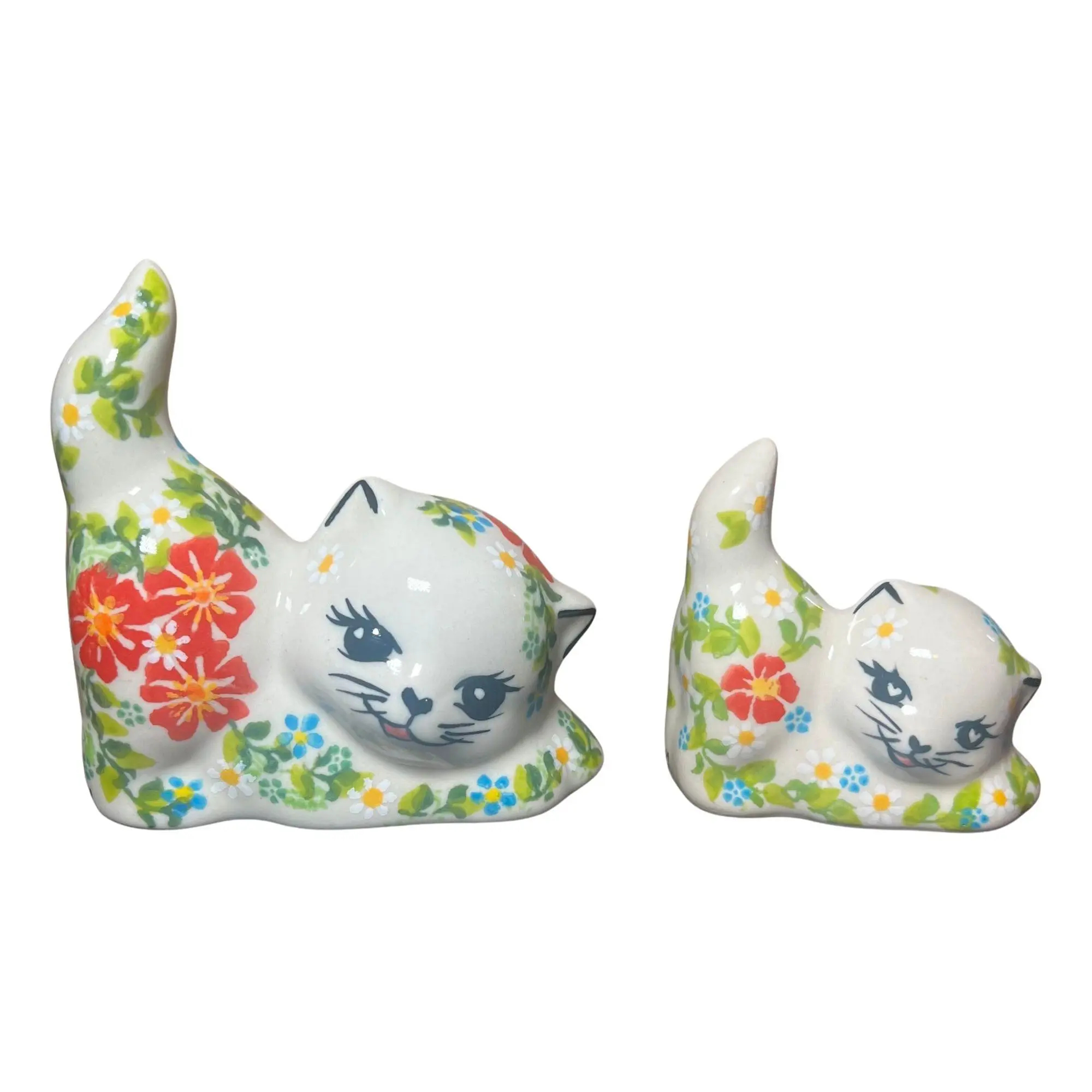 Lidia's Polish Pottery Set of 2 Cats