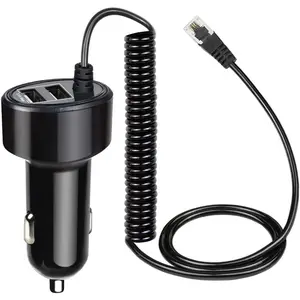 Radar Detector Power Charger Cord for Escort Valentine One V1 Beltronics Uniden R3/R4/R7/R8, Passport and More, Power Adapter for RJ11 Radar Detectors with Dual USB Ports