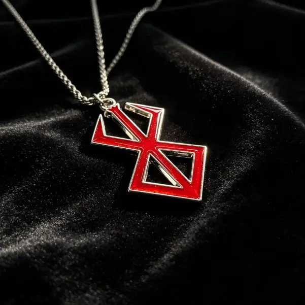 Gothic Geometric Symbol Pendant Necklace, Unique Jewelry Gift for Men Brother Father Son Birthday