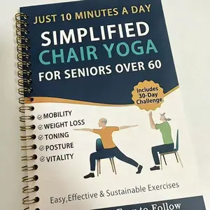 Chair Yoga Notebook, Spiral Coil Planner Journal, Fitness Workout Log Book, Study Office Diary, Essential Planning Tool