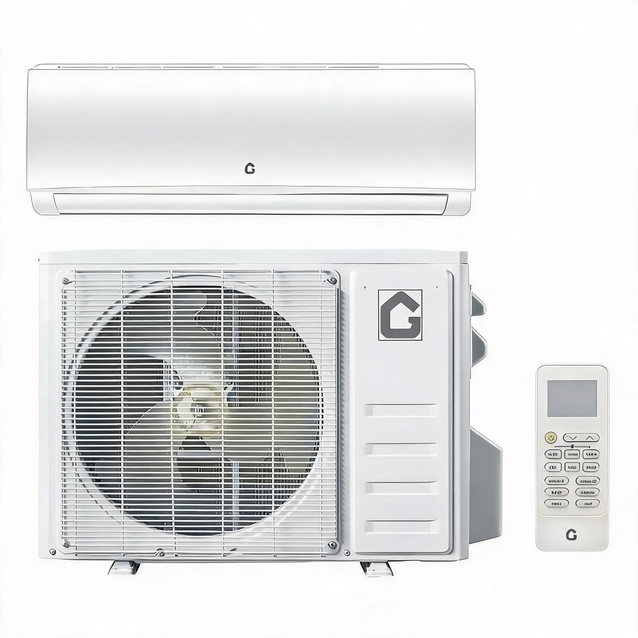 2 Ton 24000 BTU Mini Split Air Conditioner & Heat Pump - 21 SEER2, Ductless Inverter System, 208/230V, Smart WiFi, Alexa Compatible, Efficient Cooling & Heating for Rooms up to 1500 Sq.Ft