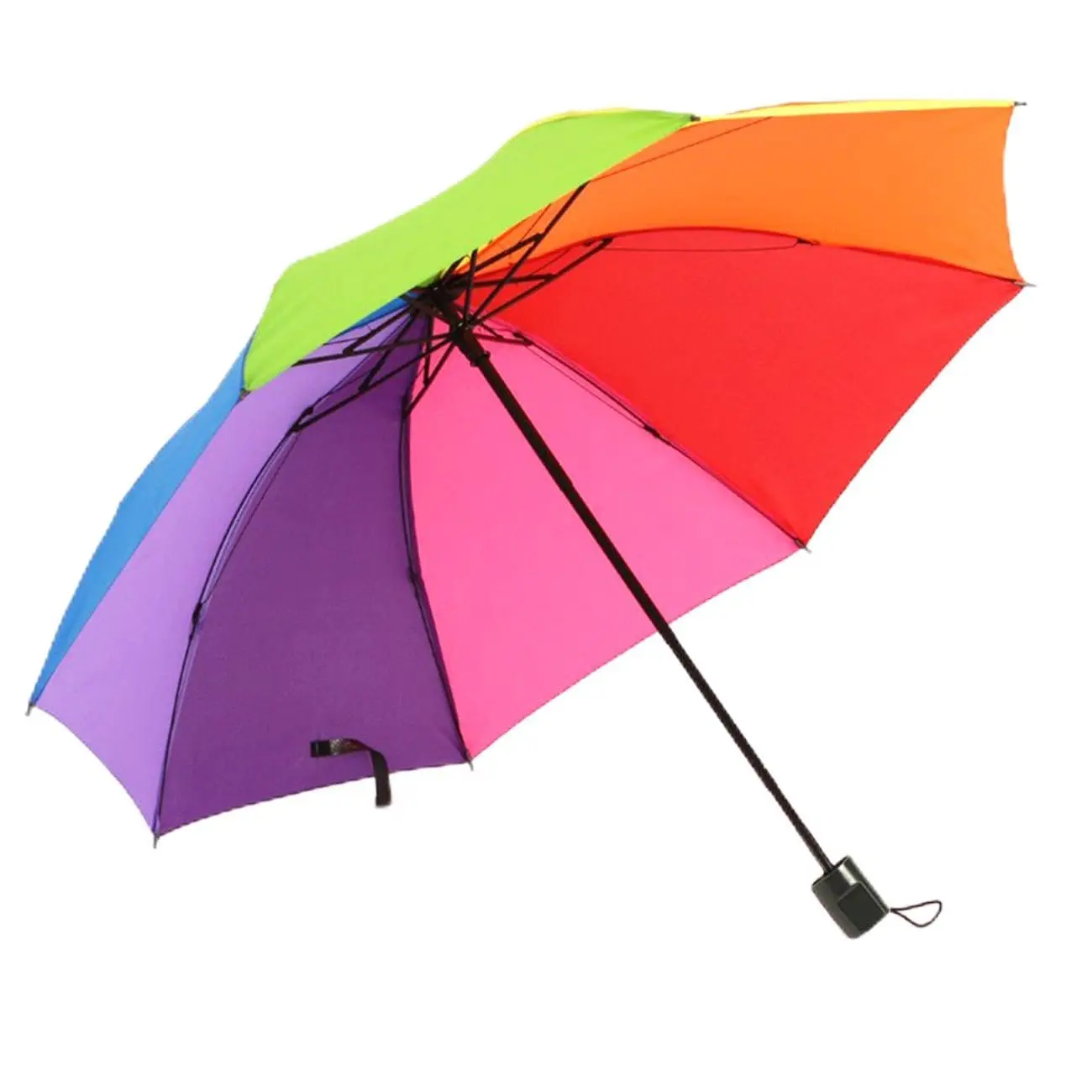 8 Rib Rainbow Umbrella Portable Lgbt Pride Collapsible  Compact And Durable Lightweight Cute Travel For June Month