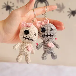 Loppy Puff - Voodoo Doll Crochet: Halloween Keychain Amigurumi, Car Charm Hanger