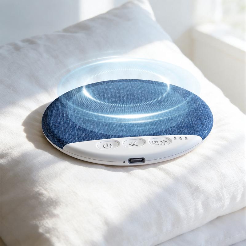 Under Pillow Sleep Speaker, Ultra-Thin Personal Sound Machine with White Noise & Bluetooth, Partner-Friendly Close-Range Audio for One Person, Timer & Memory Function, Blind-Touch Buttons, Ideal Gift for Better Nighttime Smartphone