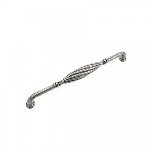 8 in. Distressed Pewter Modern French Twist Zinc Metal Pull Handle, Elegant Cabinet Door Hardware for Living Spaces, Classy