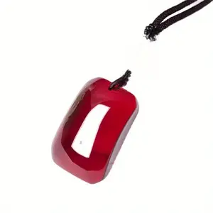 Amber Bee Beeswax Blood Red Drop Pendant, Sweater Chain, Necklace Pendant, Showing Women'S Fiery