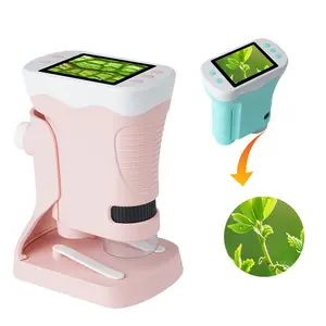 Microscope for Kids, 100X HD Pocket Kids Microscope, 24'' LCD Screen Mini Microscope for Kids, Science Mini Scope Toy Kits, Educational Gifts for Kids