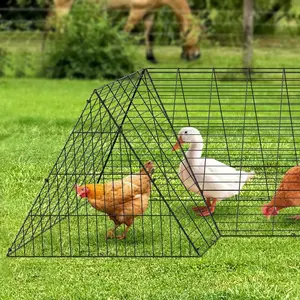 Chicken Tunnels, 157.5x 39.4x 24.2 inch(LxWxH) Chicken Tunnels for Yard, Portable Chicken Tunnels for Outside with Corner Frames, Chicken Coop Run, Suitable for Chickens, Ducks, Rabbits