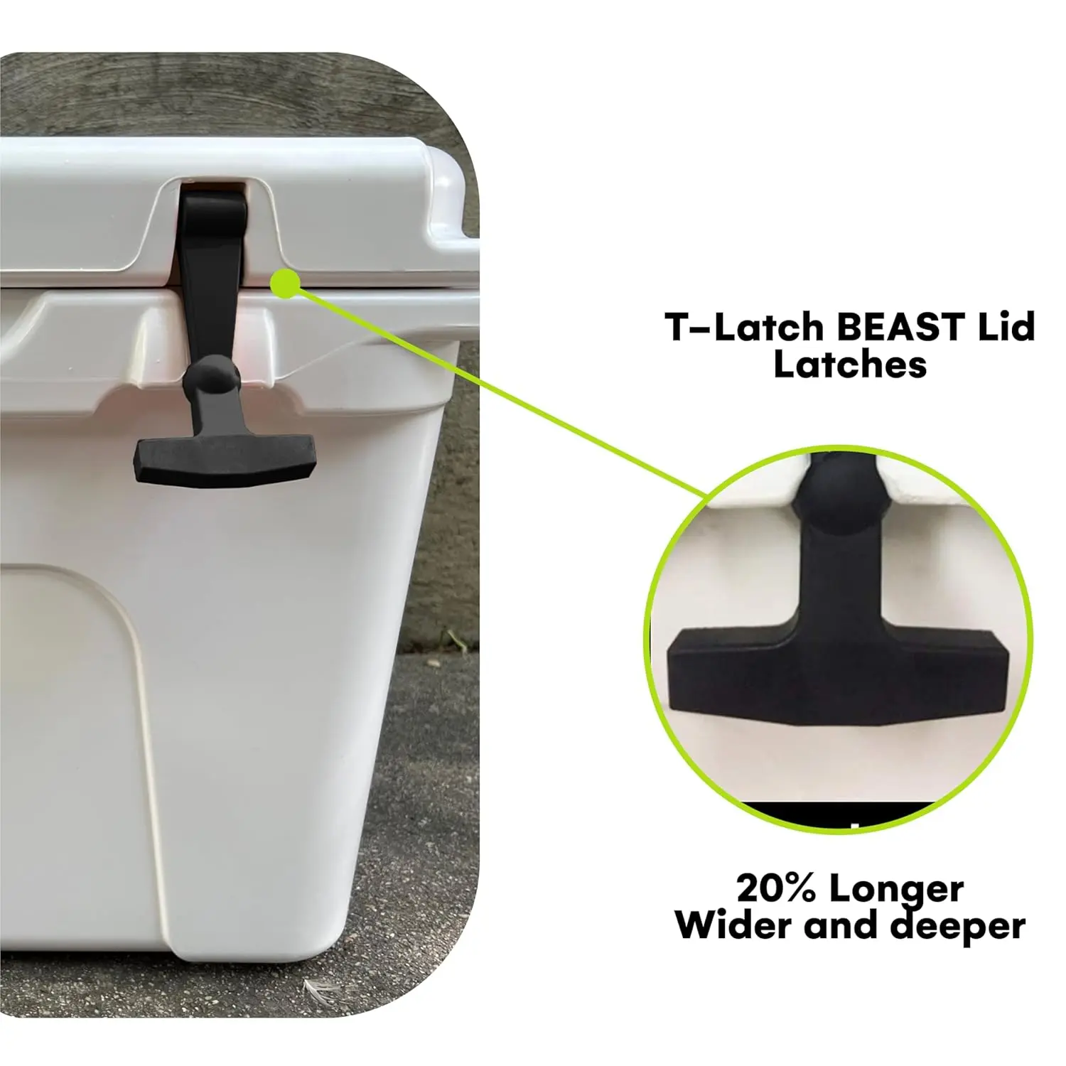 2-Pack Replacement Lid Latches for Yeti and RTIC - Black Rubber, Cooler Latches Replacement for Yeti, RTIC, and More - Hard Handle Grips, 20 Inches Drinkware tiktok shop finds nt
