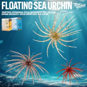 High Elastic TPE Soft Bait Floating Sea Urchin Bionic Fishing Lure 2 Pieces