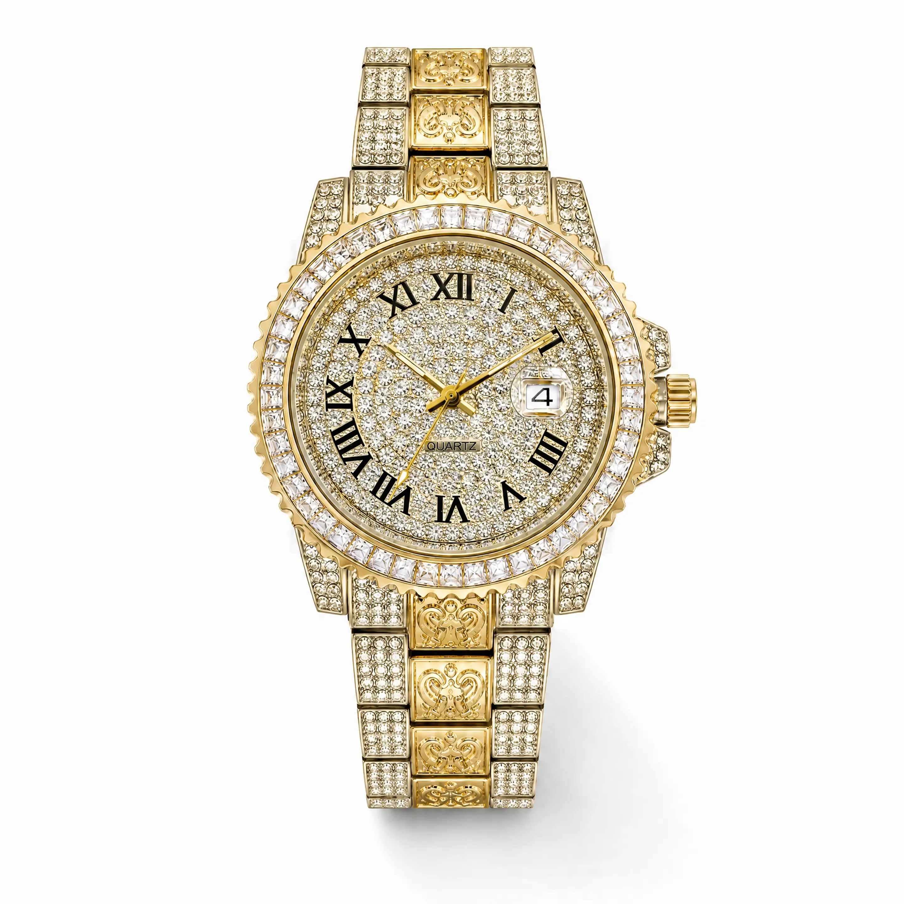 Iced Out Roman Numeral Watch KDW2099
