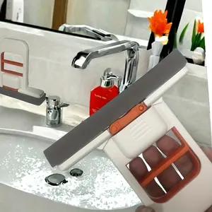 6pcs Multi-Functional Mini Handheld Mop, Retractable Small Foam Mop - Dry and Wet Use for Kitchen Stove Tops, Bathroom Wall & Glass Cleaning, Dining Table Surfaces. Suitable for Living Room, Bedroom Makeup Mirror, Car Windows – Essential Home