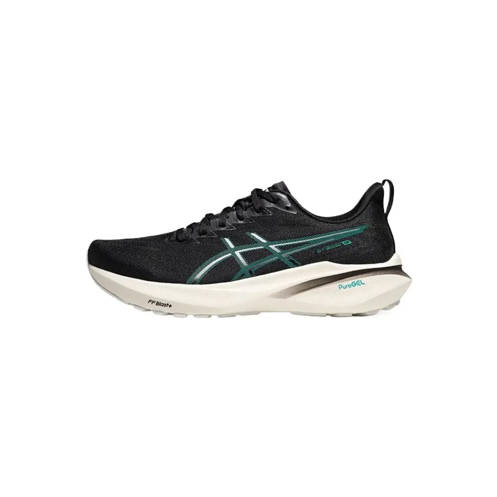 ASICS GT 2000 13 Black Wave Teal Comfort Low Top Running Shoes Men's 1011B861-004