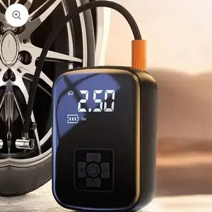 Mini Portable Car Pump with Jump Starter Feature, Portable Design, Includes Car Essentials for On-the-Go Use, 2.50 Bar Fuel Capacity Battery brpom