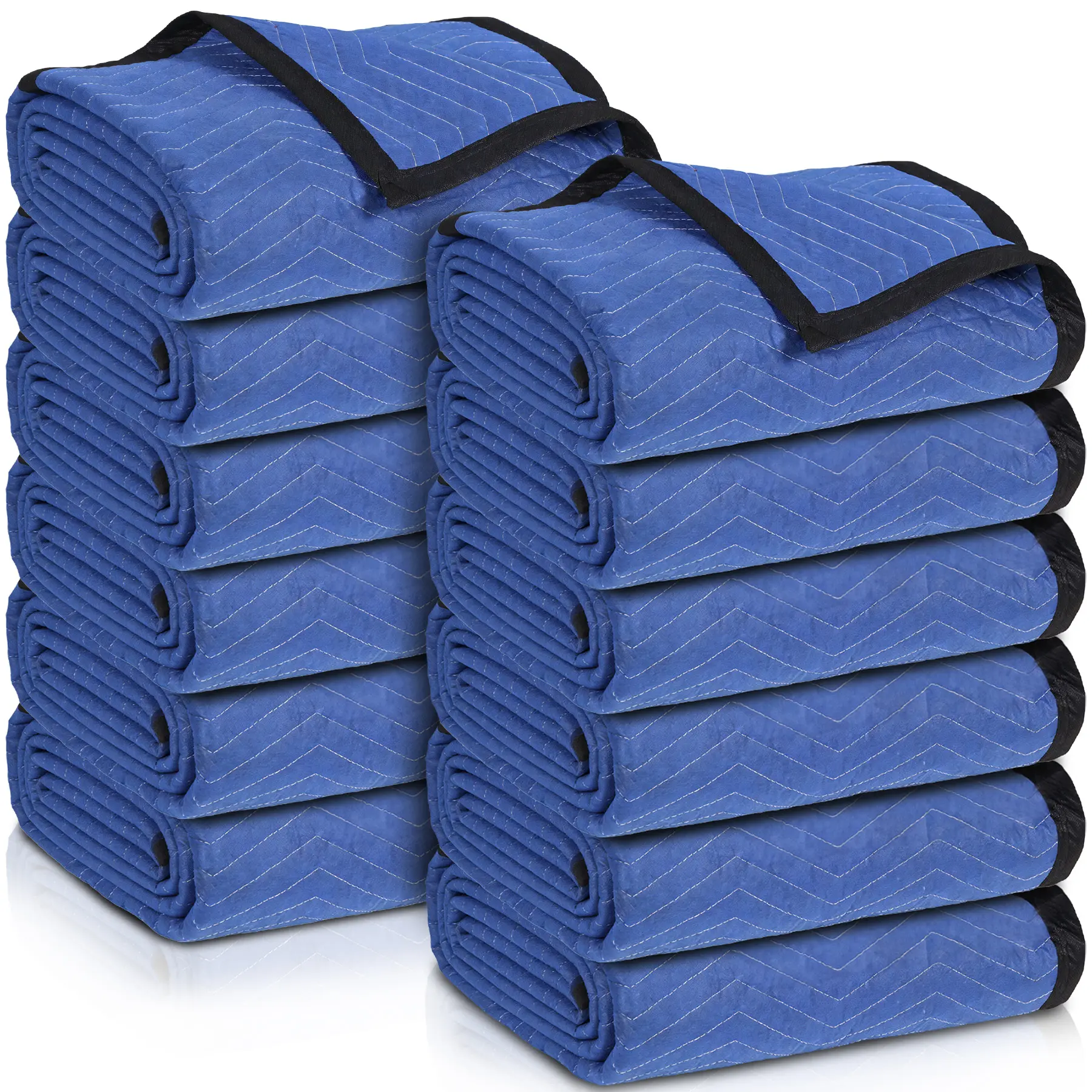 SUPER DEAL 12-Pack Heavy Duty Throw Blankets (79x72 in), 65 lb Bundle, Thick Furniture Pads for Packing & Moving, Large Coverage Blanket Throw
