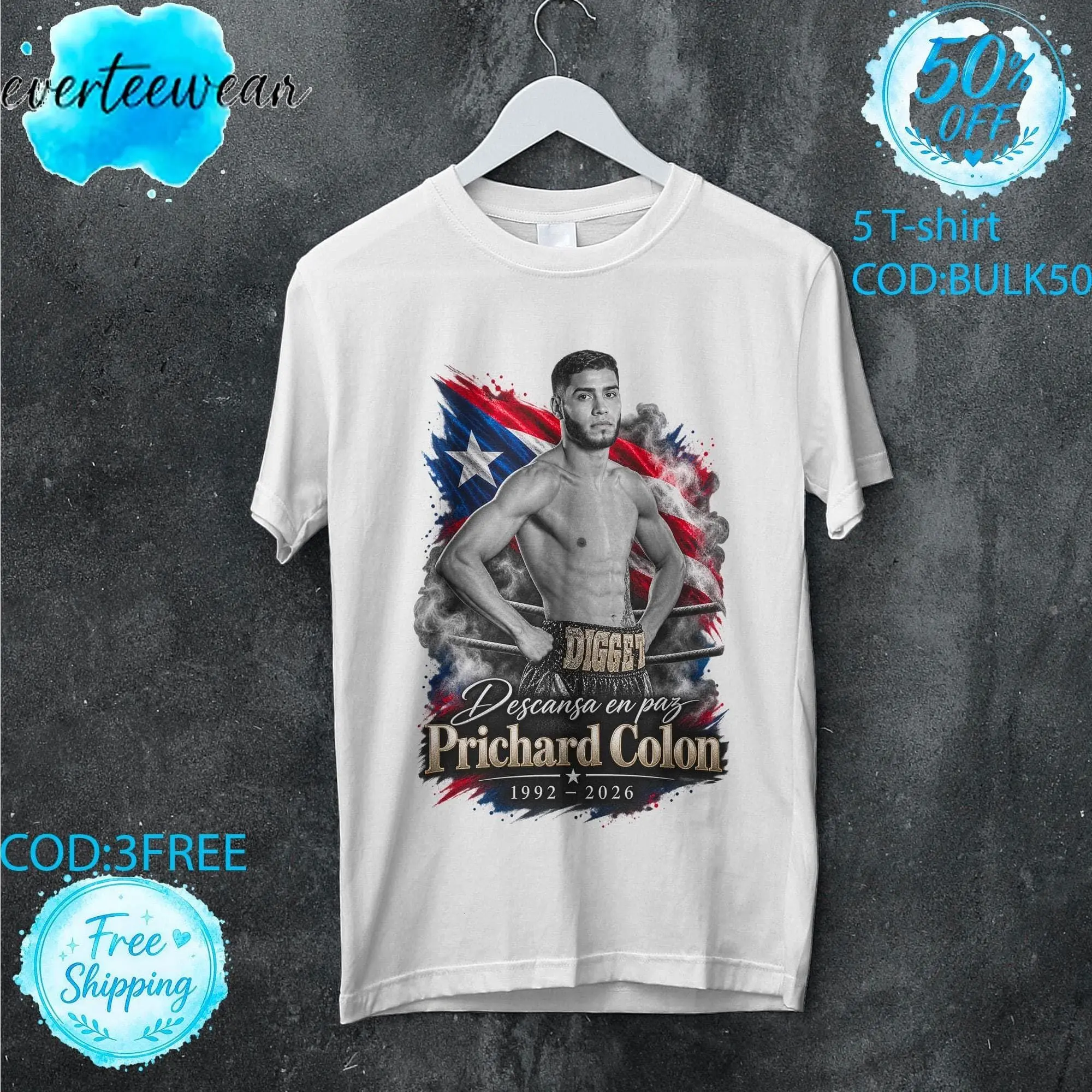 Prichard Colon T-Shirt, Puerto Rican Boxer T-Shirt, Vintage Boxing Graphic T-Shirt, Fight Night Tribute T-Shirt, Unisex Retro T-Shirt,Gift