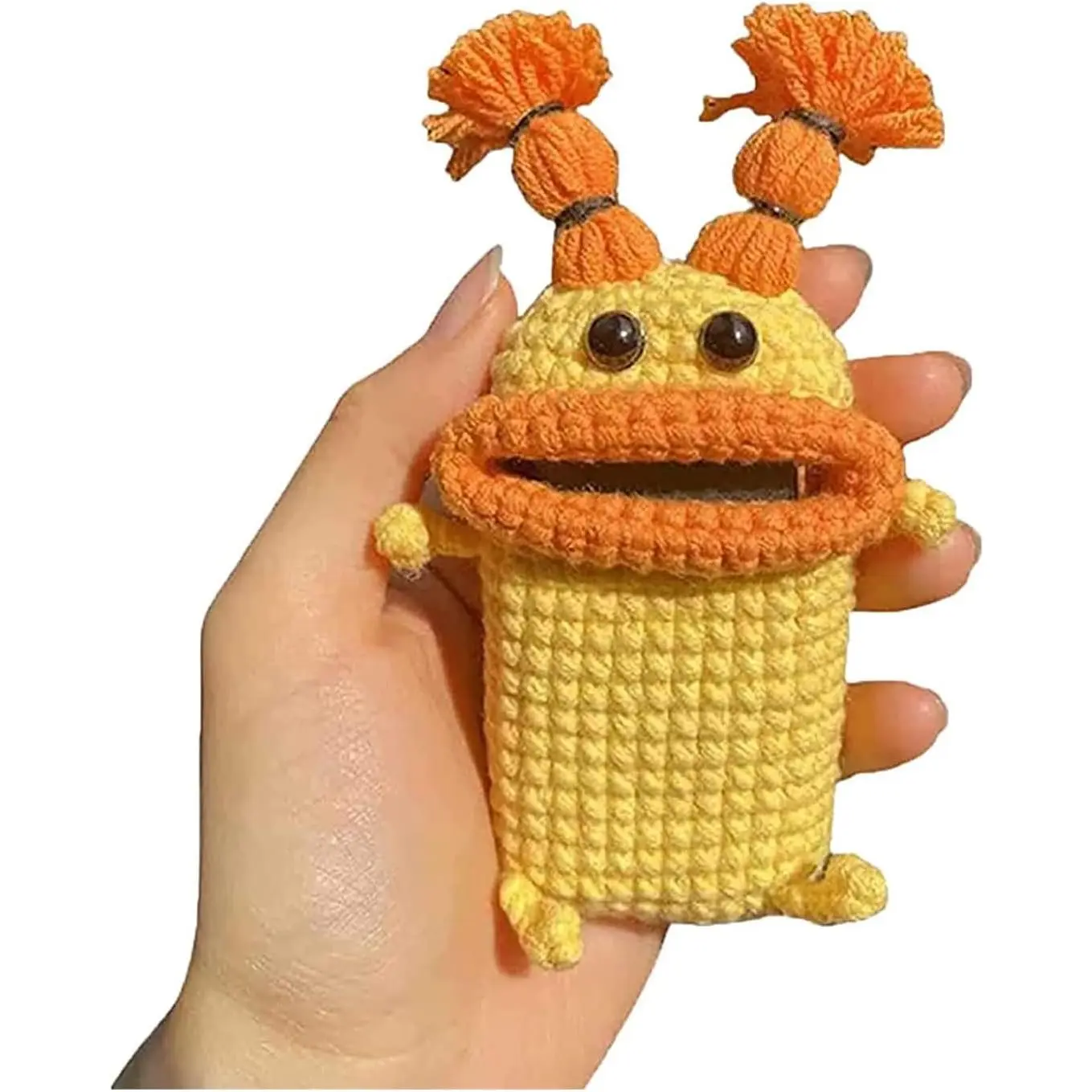Handmade Crochet Key Case/Holder, Novelty Crochet Sausage Mouth Car Key Case, Cute Hand Knit Yarn Crochet Key Cover Car Key Accessory Car Accessories