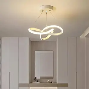 Modern LED Pendant Light | Nordic Creative Design Black/Gold/White, 24/30CM | Wired Installation 3-Color Lighting | Ideal for Bedroom, Kitchen, Attic, Living Room, Dining Table & Indoor Home Decor | Ceiling Lights Chandelier