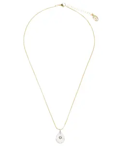 A drop of white precious stone with a dainty gold chain