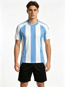 26 27 New Football Kit Set, Uefa Champions League Fan Jersey, Men's Sports, Short Sleeve Shirt, Shorts, Training Gear, Soccer Equipment