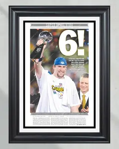 2009 Pittsburgh Steelers “6” Super Bowl ChampionsNO Frame Front Page Newspaper Print