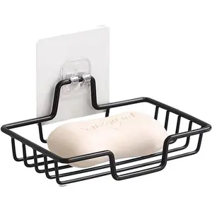 1 Count Stainless Steel Wall Mounted Soap Dish, Rustproof Soap Storage, Wall Mounted Soap Holder Bathroom Accessories, Bathroom Storage Rack for Soap & Shampoo