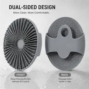 2026 Body Scrubber Antimicrobial Silicone Shower Brush for Sensitive Skin & Body Breakouts | Exfoliating Body Cleanser for Dead Skin Removal, Deep Clean, Oily Skin, Smooth Skin, Shower Tool for Men & Women