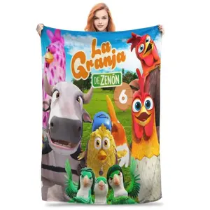 La Granja De Zenon Flannel Blanket, Warm and Cozy Living Room Shawl Office Blanket Luxury Plush Blanket Super Soft Throw Blanket for Couch, Bed and Living Room