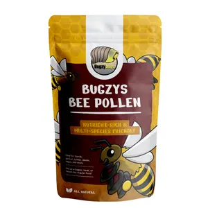 Bugzy Bugs Bee Pollen Nutrient-Rich All Natural Treat for Bearded Dragons Reptiles Isopods & Amphibians with Essential Minerals & Vitamins Supplements