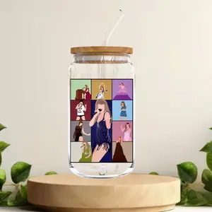 TS Lover Glass Can Tumbler Cup - great water bottle for eras Tay fans, coffee, drinks