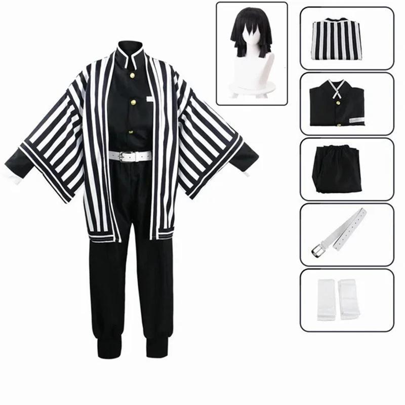 Demon Slayer Iguro Obanai Cosplay Costume Adult Anime Kimetsu No Yaiba Tanjirou Halloween Costumes Clothes Wig Set Demon Slayer Iguro Obanai Cosplay Costume Adult Anime Kimetsu No Yaiba Tanjirou Halloween Costumes Clothes Wig Set