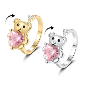 Adjustable Spinning Bear Ring