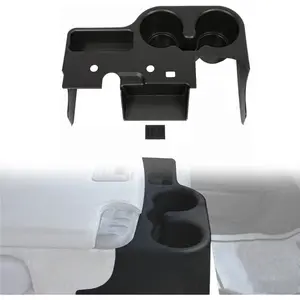 Center Console Cup Holder Compatible with 1999-2001 Ford Super Duty Truck F250/F350/F450/F550 ABS Center Console Organizer Attachment Add-On Car Interior Kit